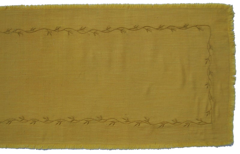 Gitika Goyal Home Khadi Chikanwork 35-Inch Runner Bobble Design - Image 1