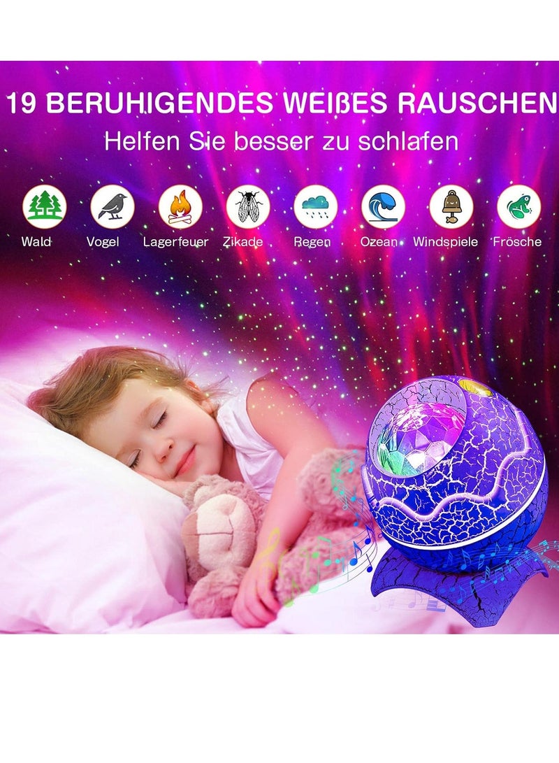 ELTRAZONE LED Starry Sky Projector – Galaxy Projector Light with Bluetooth Speaker, Remote Control, and 19 White Noise Options - Image 2