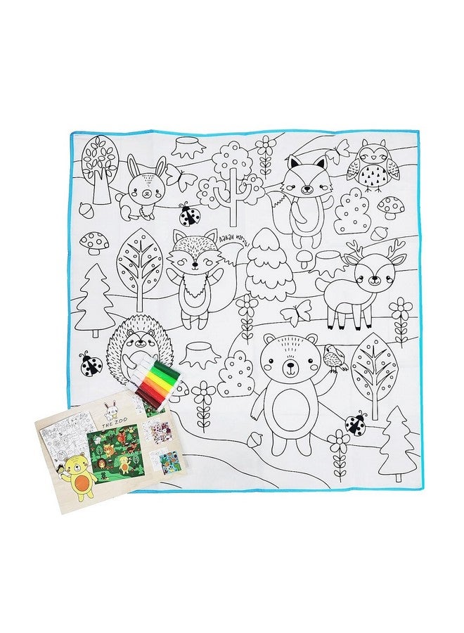 SAMVARDHAN Water Coloring Mat Doodle Mat Drawing Painting Mat Kids Child Learning Mat with 6 Water Pen - Image 2