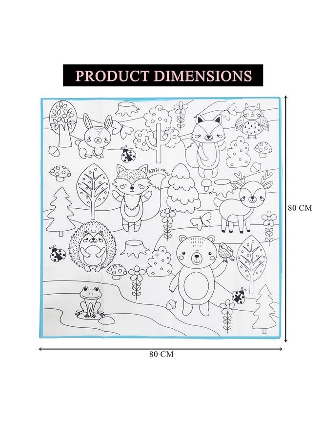 SAMVARDHAN Water Coloring Mat Doodle Mat Drawing Painting Mat Kids Child Learning Mat with 6 Water Pen - Image 3
