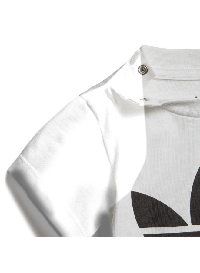 adidas تيشيرت أطفال أوريجينالز TREFOIL أبيض - Image 4