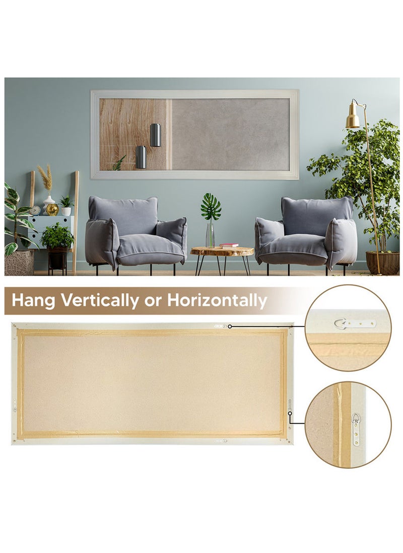 Decorhills Strong Full-Length Dressing Mirror 75x175cm | Large Rectangular Wall-Mounted Mirror for Bedroom, Living Room, Foyer | Thick PVC Frame for Durability & Modern Home Décor - White  - Image 2