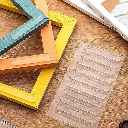 ONICORN Silicon Anti Slip Self Adhesive Wall Protector, Cabinet Door Guard Noise Dampening Bumpers, Furniture Crash Pads, Furnitures Protection Bumper Rubber Stripes (10 PCS, Transparent) - Image 4