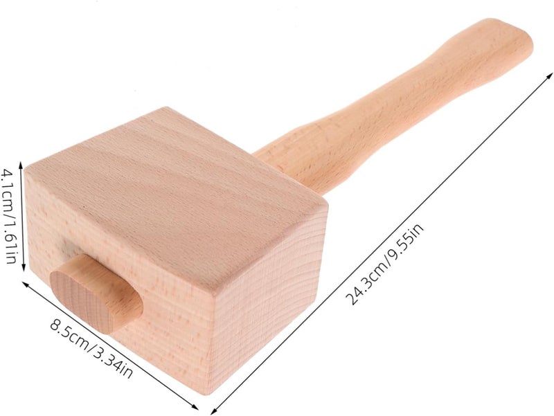 Wooden Mallet Heavy Duty Ergonomic Hammer for Woodworking Carving Home Renovations Durable Design for Craft Applications Comfortable Grip Sturdy Construction - Image 2