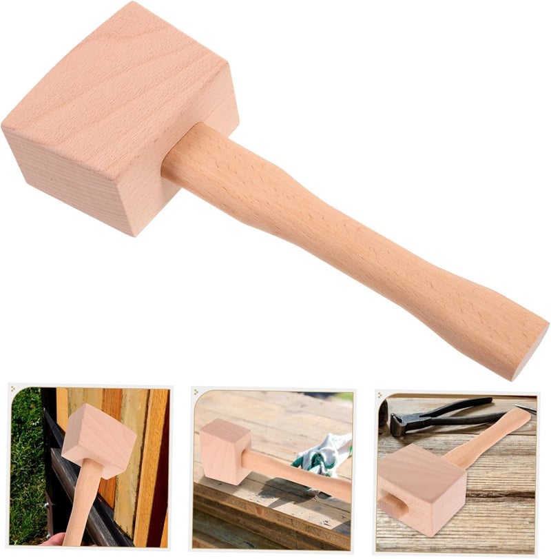 Wooden Mallet Heavy Duty Ergonomic Hammer for Woodworking Carving Home Renovations Durable Design for Craft Applications Comfortable Grip Sturdy Construction - Image 5
