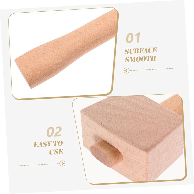 Wooden Mallet Heavy Duty Ergonomic Hammer for Woodworking Carving Home Renovations Durable Design for Craft Applications Comfortable Grip Sturdy Construction - Image 4