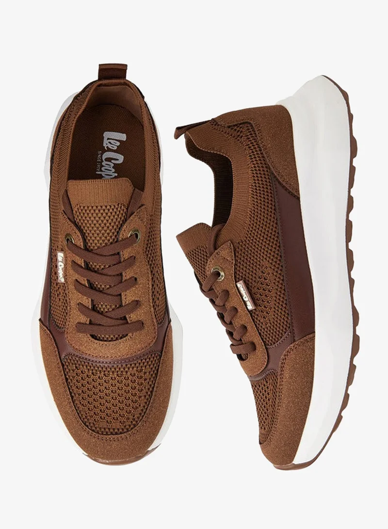 Men's Panelled Lace-Up Sneakers