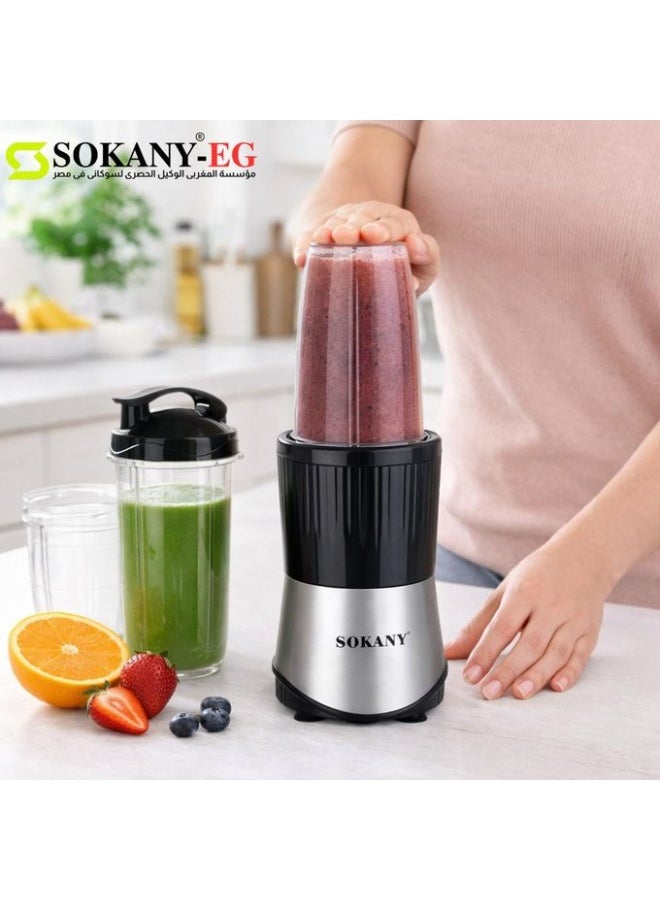 Sokany 900W 6-in-1 Juicer Blender with Full Copper Motor – High-Efficiency Blending, Grinding, and Chopping – Practical Kitchen Design – Model SK-03046 - Image 2