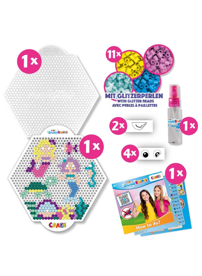 CRAZE Trendy Design Mermaid Splash Glitter Beadys Multicolor 20.3 x 6 x 26 cm CRZ20609 - Image 3