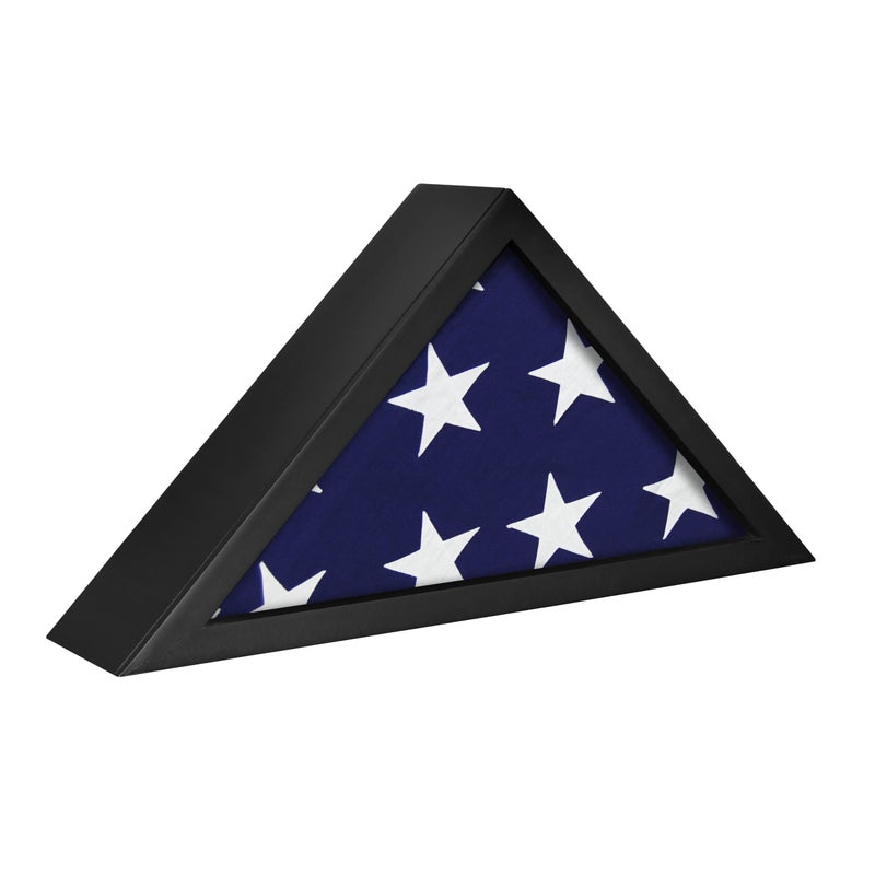 MCS 11x15.5 Inch Mini Flag Display Case for standard 3 by 5-feet military flag, Black (46716) - Image 3