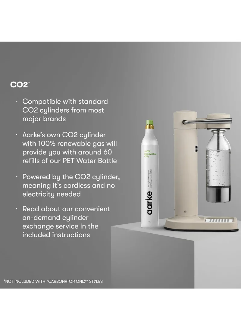 آرك Aarke - Carbonator III Premium Carbonator-Sparkling & Seltzer Water Maker-Soda Maker with PET Bottle (Sand, Carbonator Only)