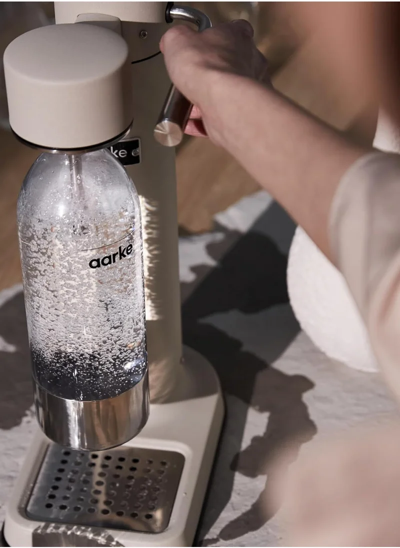 آرك Aarke - Carbonator III Premium Carbonator-Sparkling & Seltzer Water Maker-Soda Maker with PET Bottle (Sand, Carbonator Only)