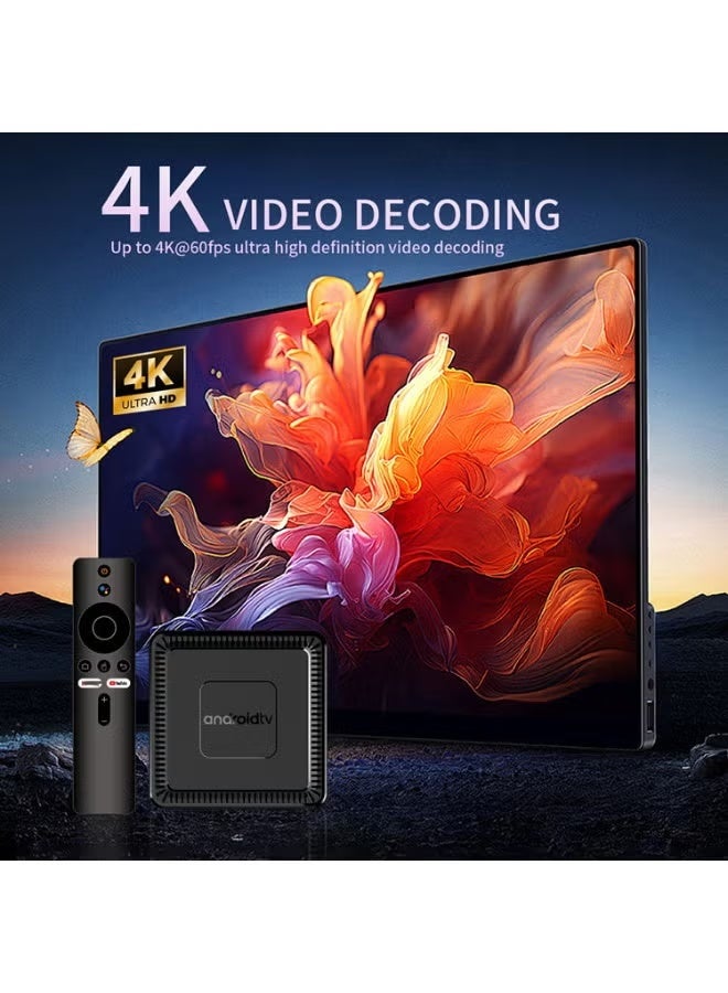 TIGER 4K Ultra HD Android TV Box with Allwinner H313 Quad-Core Processor, 2GB RAM, 8GB Storage, WiFi 6, Voice Remote, Streaming Media Player – Black - Image 3