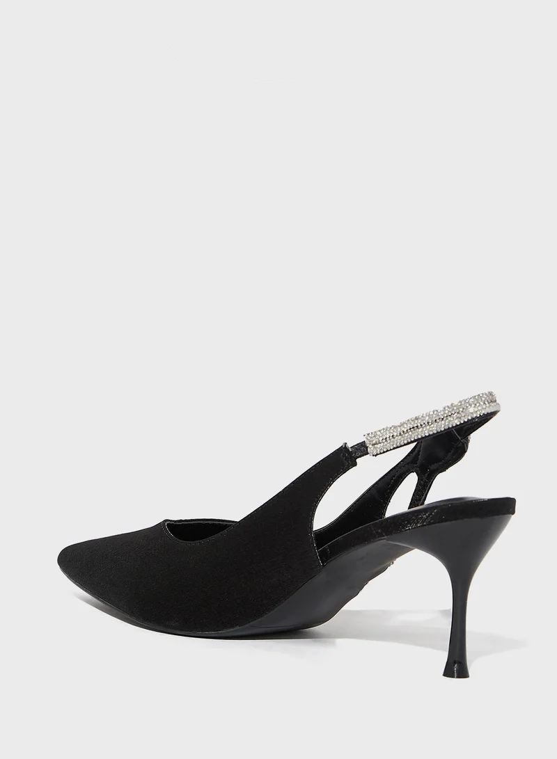 ايلا ليمتد اديشن Diamante Sling Back Pointy Pump