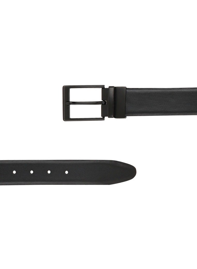 TEAKWOOD Reversible Genuine Leather Black  Belt for Men - Image 4