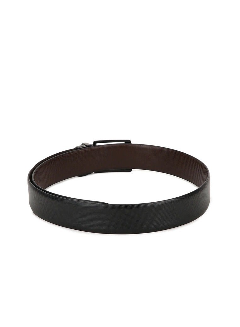 TEAKWOOD Reversible Genuine Leather Black  Belt for Men - Image 3