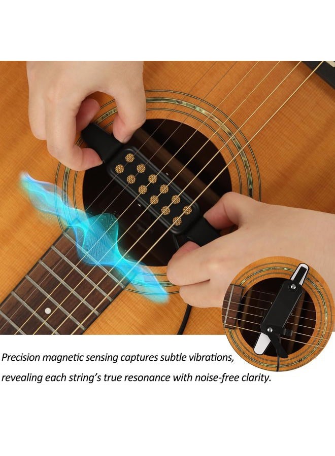 GOGHOST Clip-On Guitar Pickup for 38-42in Acoustic Guitar Electric Transducer Sound Amplify Pickup Cable Length 10ft - Image 4