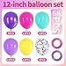 KAWKALSH Pink Blue Purple Balloon 68 Pcs 12 Inches Hot Pink Metallic Purple Teal Yellow Balloons Confetti Balloons for Kids Magic Theme Birthday Decoration Baby Shower Engagement Party Supplies - Image 4