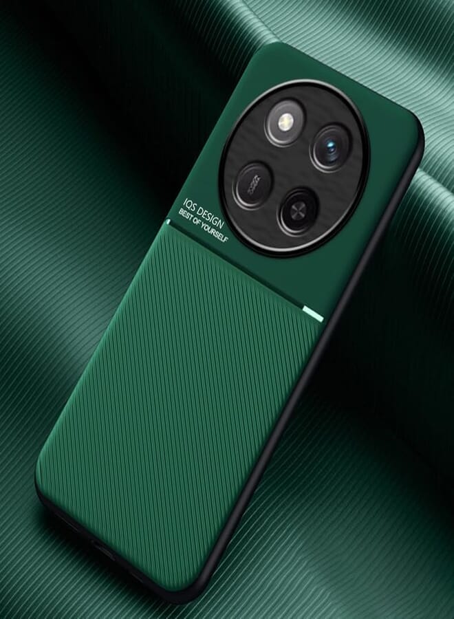 fascination phone case compatible with Honor X9c Classic shockproof silicone soft tpu leather hard pc mobile phone Magnetic Shockproof PC + TPU Phone Case for Honor X9c (Green) assorted colors