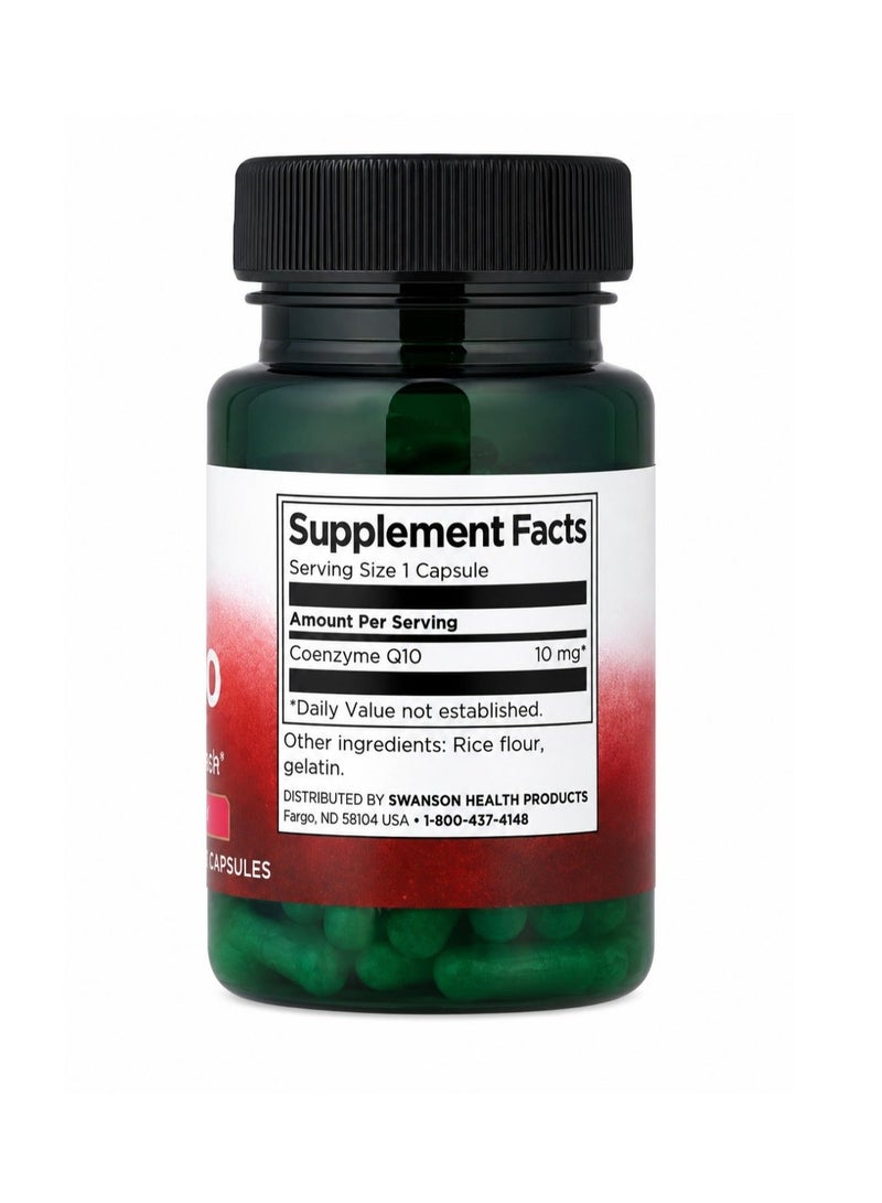 SWANSON CoQ10, 10 mg, 100 Capsules - Image 2
