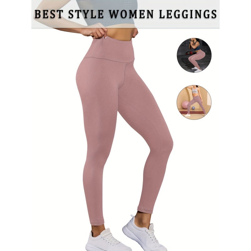 High Waist Tummy Control Leggings XXL Super Soft Yoga Pants - Stretchy Non See Through Activewear for Women - Image 2
