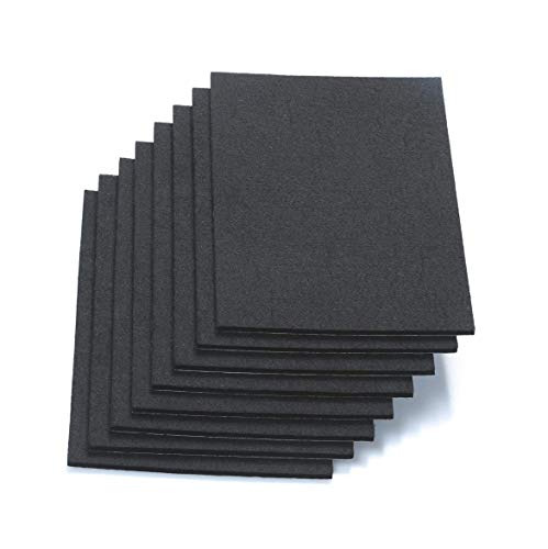 RERIVER 6" X 8" X 1/5" Thick Heavy Duty Felt Sheets - 8 Sheets (Black) - Image 1