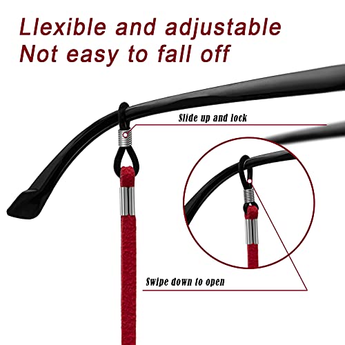 VOOGLASS Glasses Strap(6 PCS) Sports Eyeglass Strap,Adjustable Sunglasses Lanyard Neck Holders Cord Retainer for Men Women (6 Pack-3) - Image 5