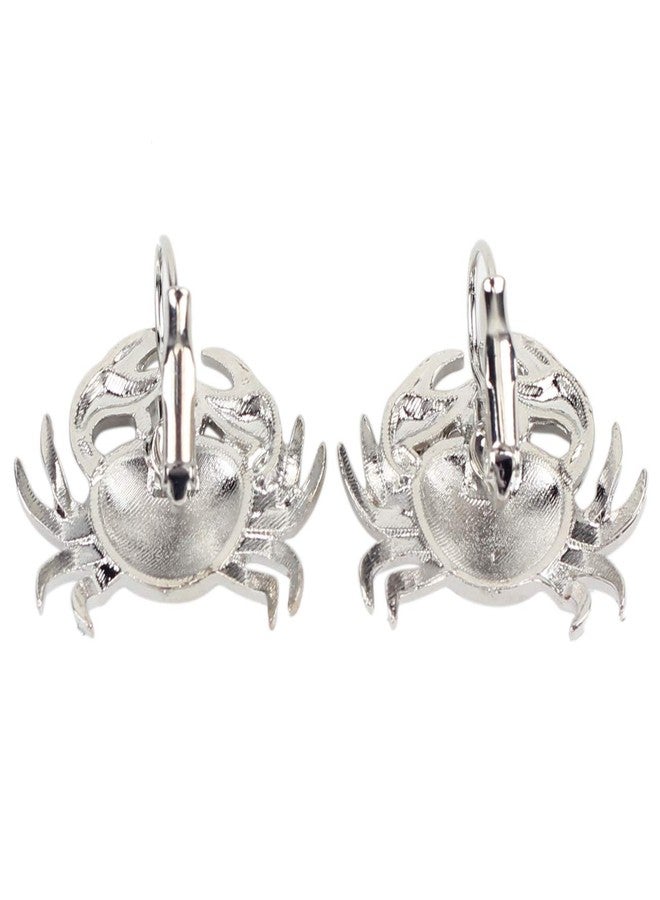 DUOWEI Unique Enamel Cute Crab Earrings French Clip Crab Earrings Jewelry Charms Summer Holiday Gifts (Blue) - Image 5