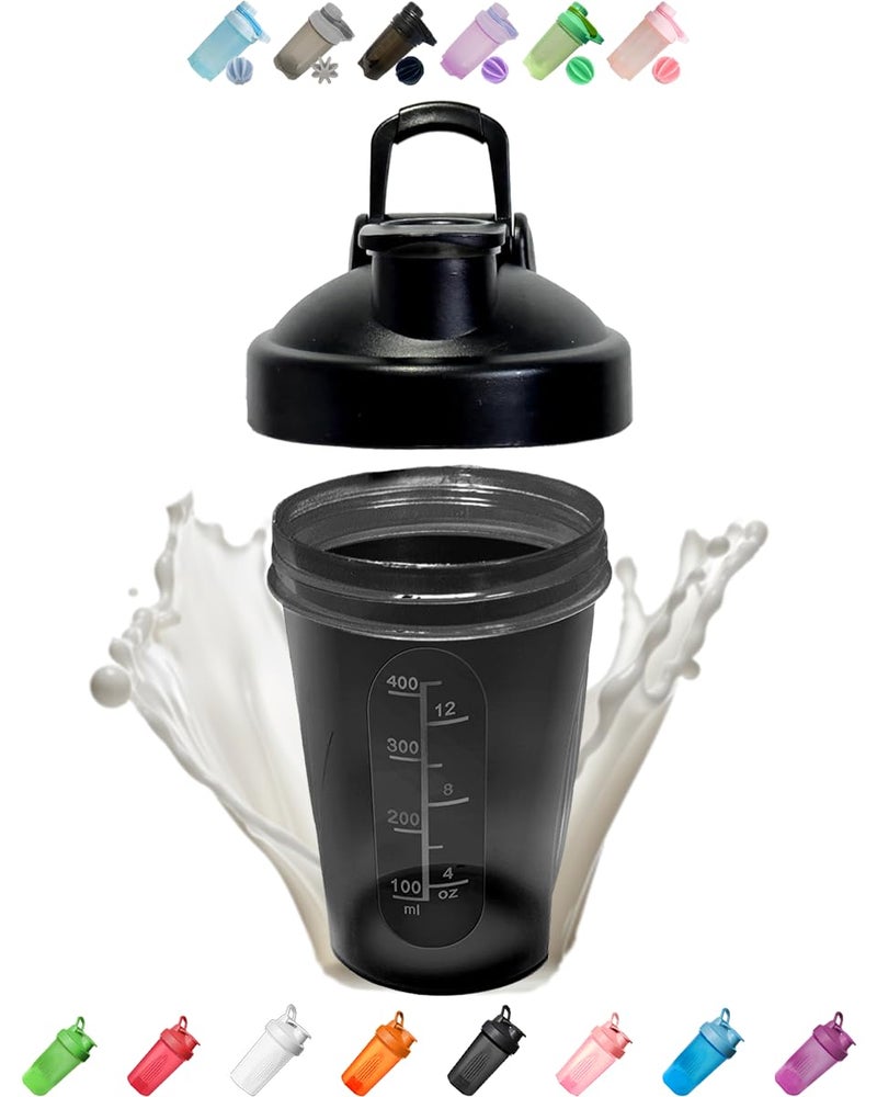 Shaker BOTTLE Protein Shaker Bottle w Classic Loop Top  Stainless Whisk Ball Classic Shaker Bottle Best Small Shaker Bottle w Whisk Ball16 Oz Kitchen Shaker Bottle16 OzBlack 
