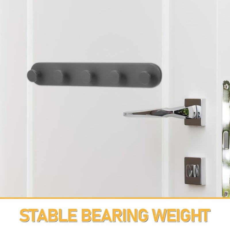 Heavy Duty Suction Towel Rack Holder with 5 Rows for Bathroom Shower Storage - Image 4