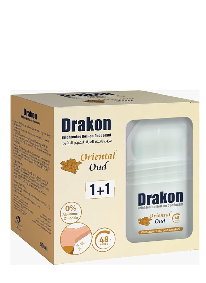DRAKON - Whitening Roll-on Deodorant Oriental Oud 1+1 - Image 1