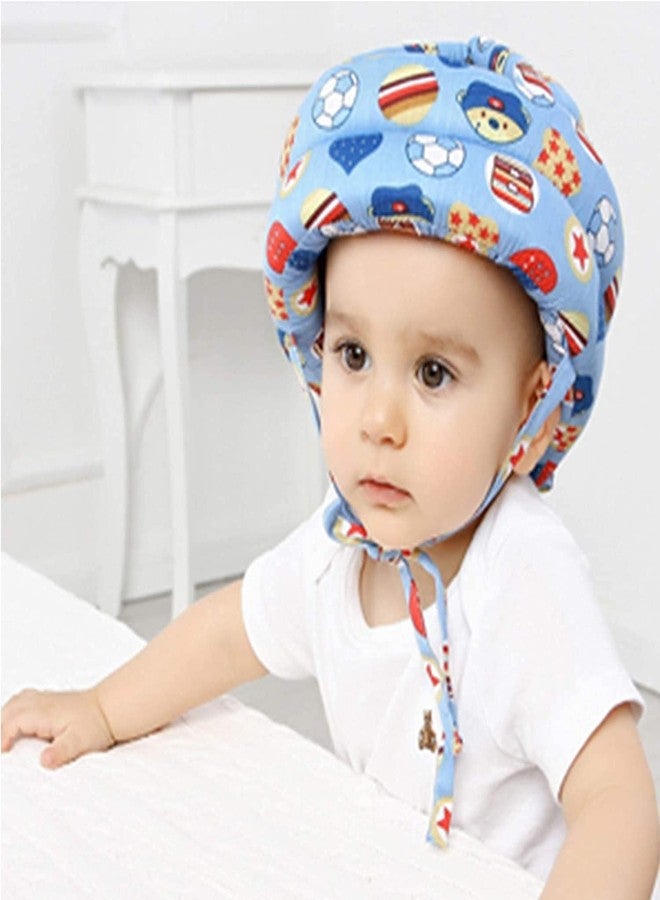 Wegopro Baby Infant Toddler Helmet No Bump Safety Head Cushion Bumper Bonnet Adjustable Protective Multi Printed Cap Child Safety Headguard for Running Walking Crawling Safety Helmet (Royal Blue) - Image 4
