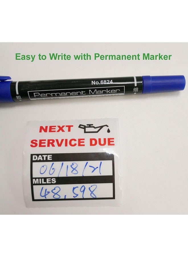 JINCH 200 Count Clear Oil Change Stickers, 2 X 2 Inches Removable Auto Maintenance Next Service Due Reminder Labels In Roll With Perforation Line - Image 4