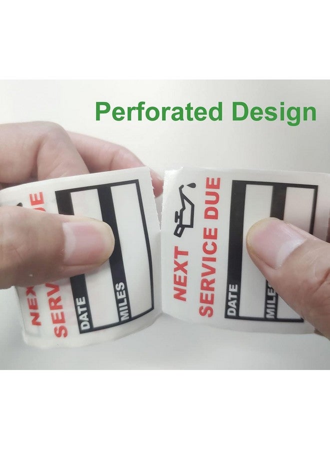 JINCH 200 Count Clear Oil Change Stickers, 2 X 2 Inches Removable Auto Maintenance Next Service Due Reminder Labels In Roll With Perforation Line - Image 3