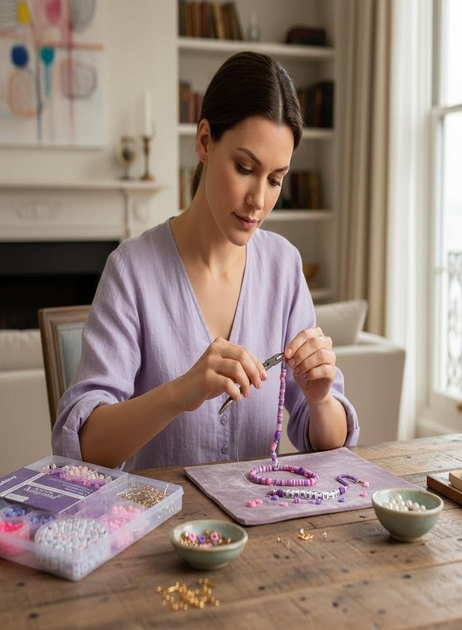 itsy-bitsy Itsy Bitsy My Beads Studio Jewellery Making Kit Coral Orchid Box, DIY Jewellery Craft Set for Kids & Adults, Make Bracelets Necklaces & Charms, Complete Bead Crafting Kit - Image 3