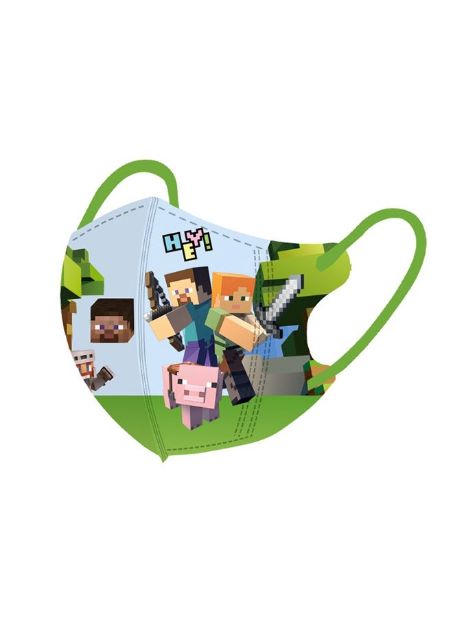 MINECRAFT Individually wrapped children's disposable masks, 60 pieces of masks for children and teenagers, 3-layer cute unisex children's masks - Image 4