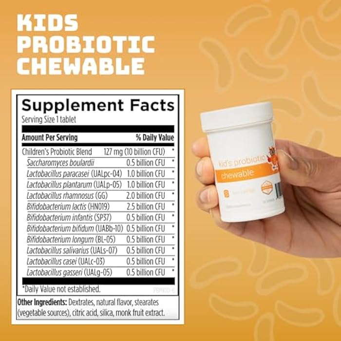 Serawise Kid’s Probiotic Chewable by Dr. Ana Maria Temple | Synergistic Probiotic Formula Offering 10 billion (CFUs) Per Dose | 11 Diverse Strains | Natural Mixed Berry Flavor 30 Chewable Tablets - Image 2