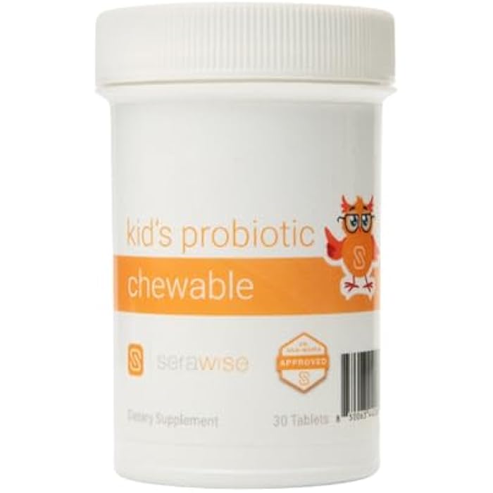 Serawise Kid’s Probiotic Chewable by Dr. Ana Maria Temple | Synergistic Probiotic Formula Offering 10 billion (CFUs) Per Dose | 11 Diverse Strains | Natural Mixed Berry Flavor 30 Chewable Tablets - Image 1