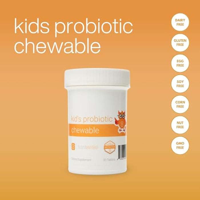 Serawise Kid’s Probiotic Chewable by Dr. Ana Maria Temple | Synergistic Probiotic Formula Offering 10 billion (CFUs) Per Dose | 11 Diverse Strains | Natural Mixed Berry Flavor 30 Chewable Tablets - Image 3