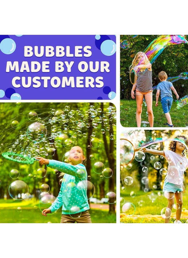 Atlasonix Giant Bubble Wands Outdoor Toys for Kids Large Blowing Rings Variety Shapes Set for Big soap Bubbles Includes Giant Bubble Mix Solution kit Refill Summer Party Park Beach Fun Activities  - Image 2