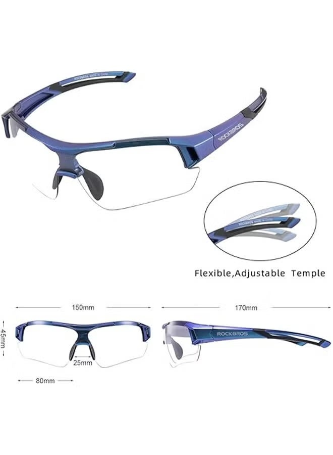 روكبروز نظارات شمسية ROCKBROS لركوب الدراجات، نظارات شمسية فوتوكرومية للرجال والنساء، نظارات رياضية واقية من الأشعة فوق البنفسجية - Image 2