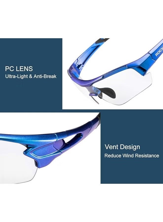 روكبروز نظارات شمسية ROCKBROS لركوب الدراجات، نظارات شمسية فوتوكرومية للرجال والنساء، نظارات رياضية واقية من الأشعة فوق البنفسجية - Image 3
