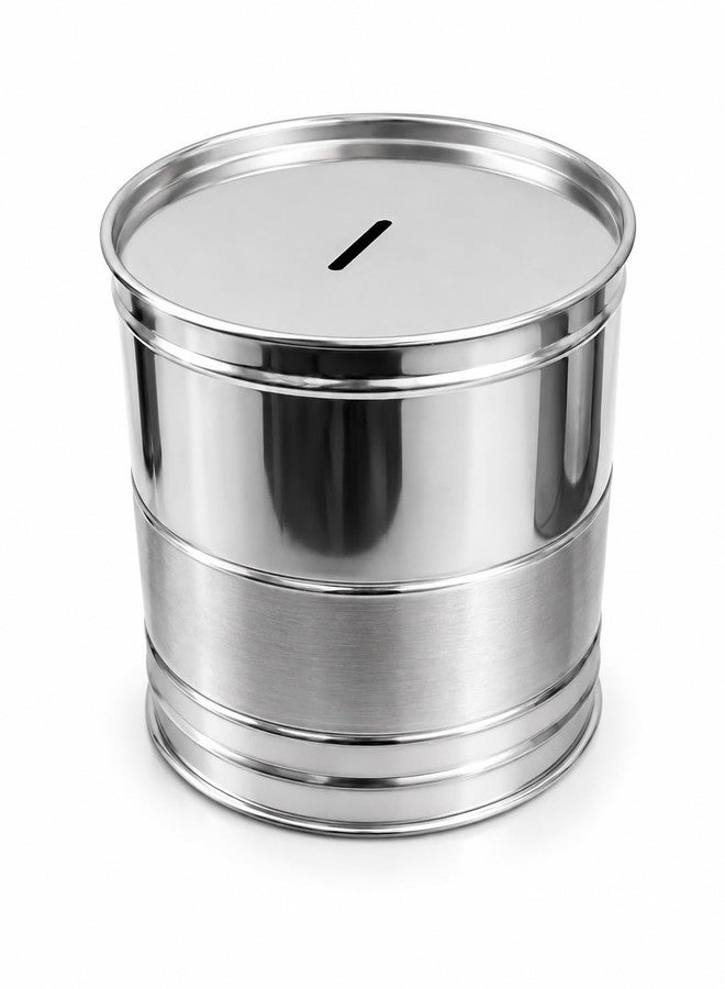 ANIAN Fixed Piggy Bank, Stainless Steel, Permanently Sealed, Rust-Resistant, Break to Open, for All Ages |6 Month Warranty| Pack of 1 - Image 1