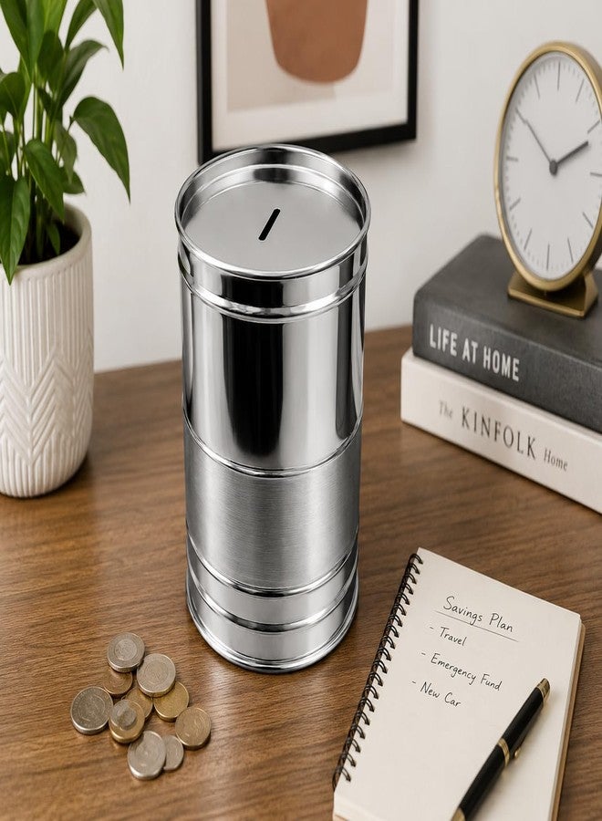 ANIAN Fixed Piggy Bank, Stainless Steel, Permanently Sealed, Rust-Resistant, Break to Open, for All Ages |6 Month Warranty| Pack of 1 - Image 5