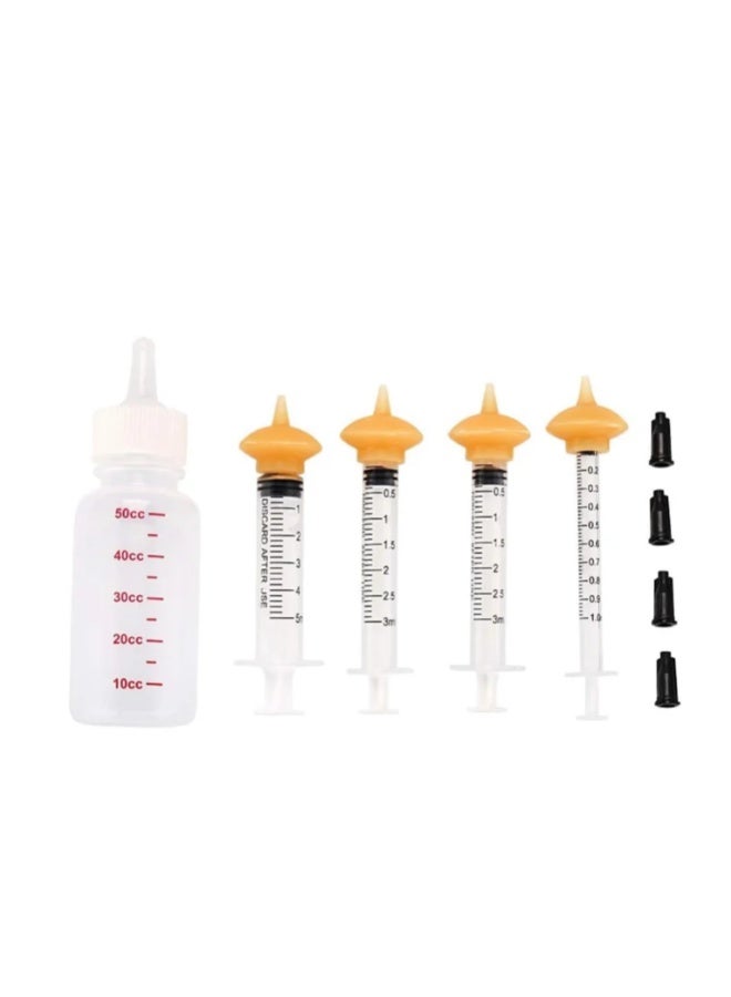 Pet Nursing Bottle, Nursing Bottle Kits, Replacement Nipple Mini Cat Feeding Bottle for Newborn Kittens, Puppies, Rabbits, Small Animals, Squirrel - Image 1