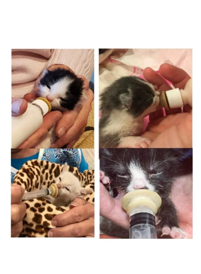 Pet Nursing Bottle, Nursing Bottle Kits, Replacement Nipple Mini Cat Feeding Bottle for Newborn Kittens, Puppies, Rabbits, Small Animals, Squirrel - Image 2