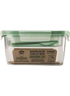 Snips Snips Tritan Renew Airtight Square Lunch Box 1.4 Liter with PP Fork & Kinfe, 0% BPA – Use & Reuse product, Made in Italy, 033080  - Image 4