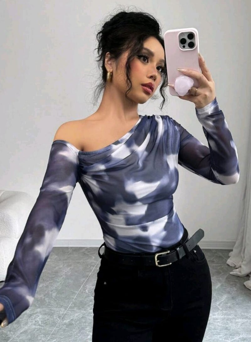 شي إن بلوزة SHEIN النسائية الكاجوال ذات الأكمام الطويلة والمريحة  - Image 5