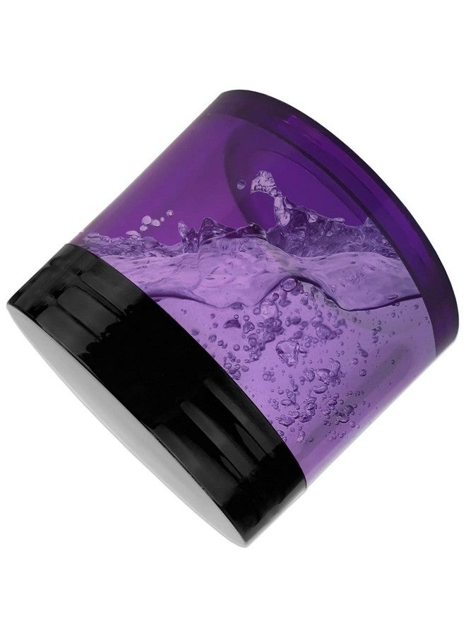 Beauticom 6 قطع 1 أونصة. برطمانات أكريليك دائرية شفافة من الولايات المتحدة مع أغطية مسطحة لكريمات ومستحضرات التجميل عينات الأعشاب والمراهم (6 قطع برطمانات + أغطية قاعدة بنفسجية مع غطاء أسود) - Image 4