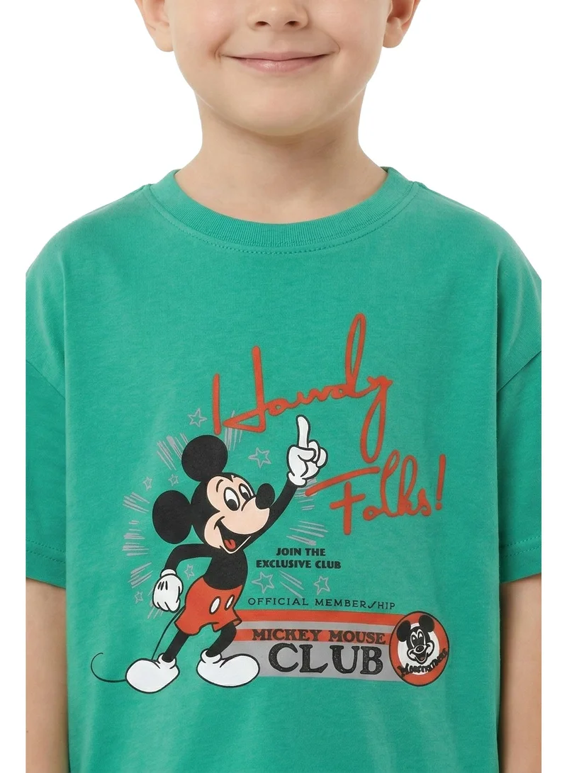 Disney  Toddler Boys Mickey Mouse Oversized Drop Shoulder T-Shirt for Kids | Best Price UAE